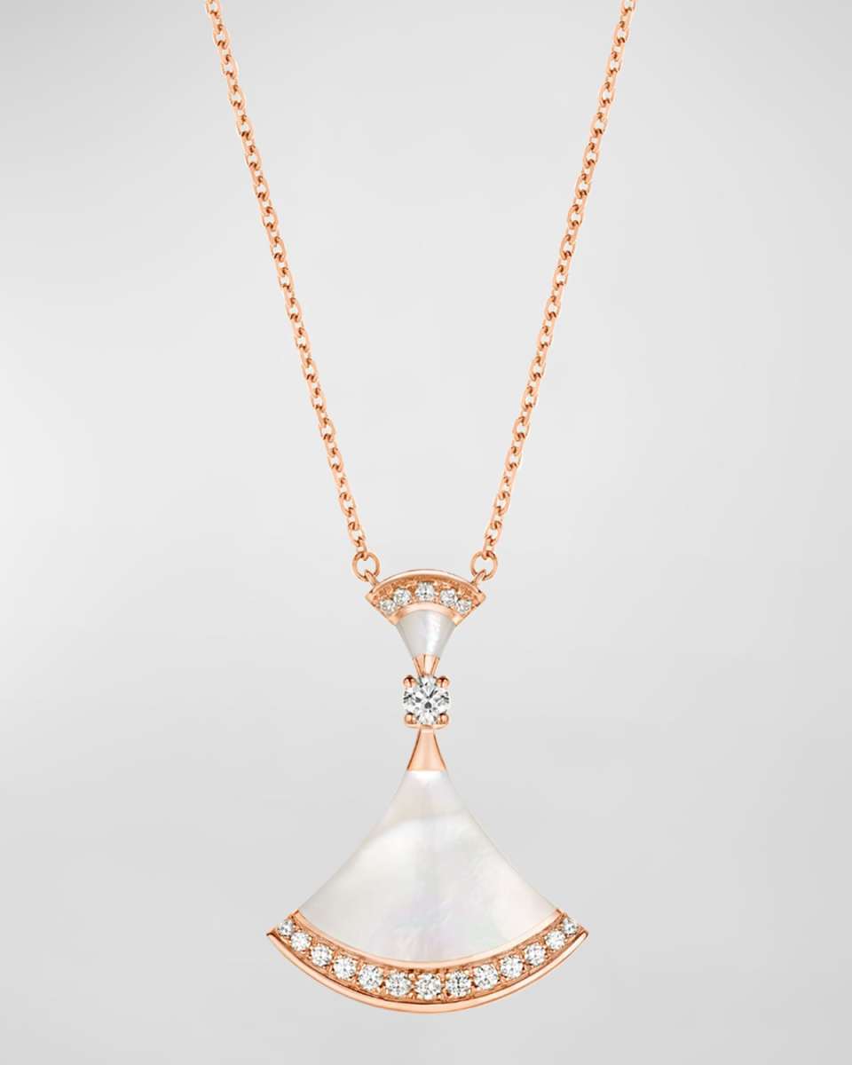 Diva's Dream Pink Gold Mother-of-Pearl Pendant Necklace